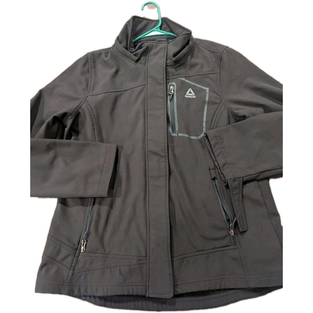 Pristine Reebok Black‎ Women's Soft Shell Full-Zip Jacket, Sz. L Super Warm